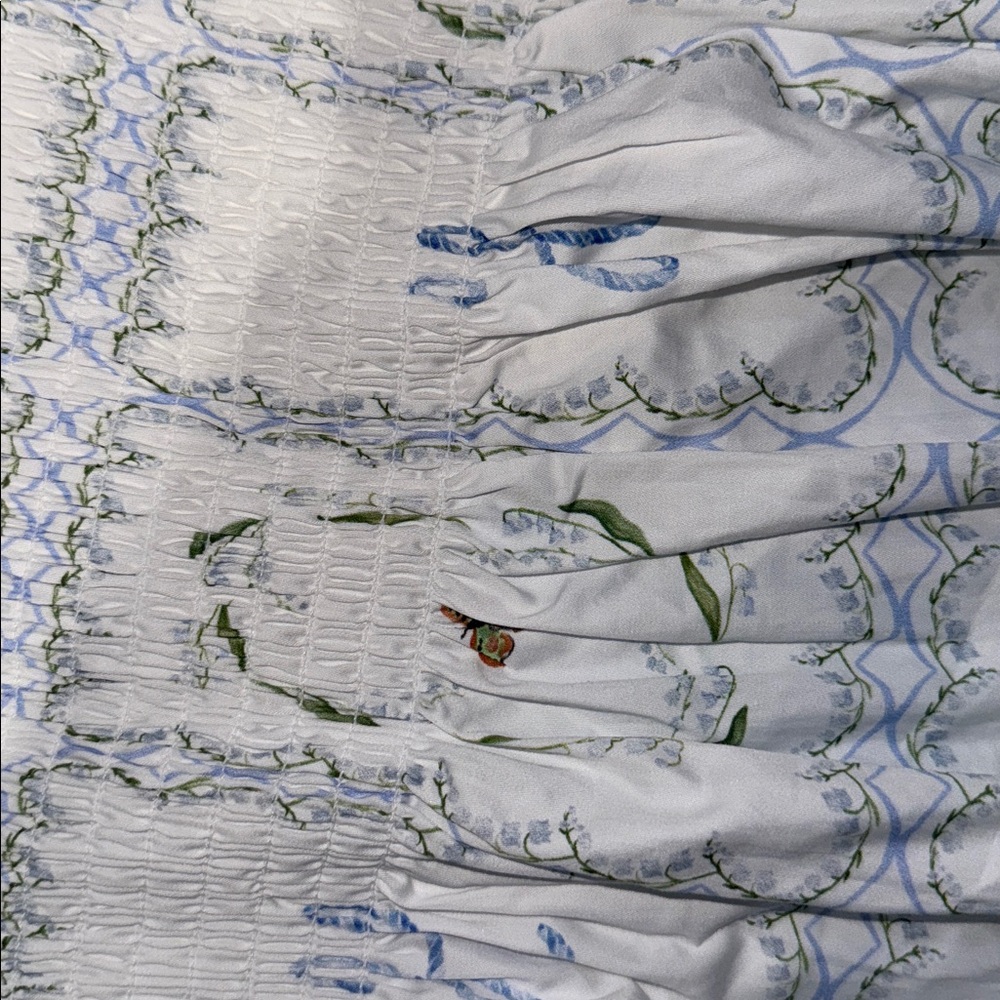 Hill House White and Blue Floral Nap Dress - Picture 3 of 3